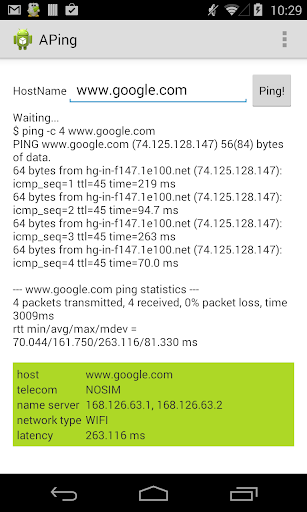 ping for android