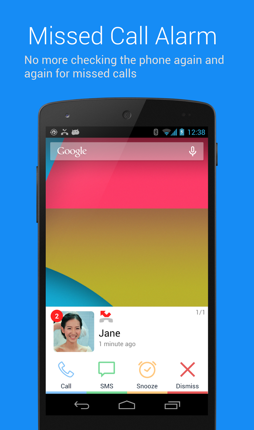 Missed Call+ (Alarm) PRO Screen 1