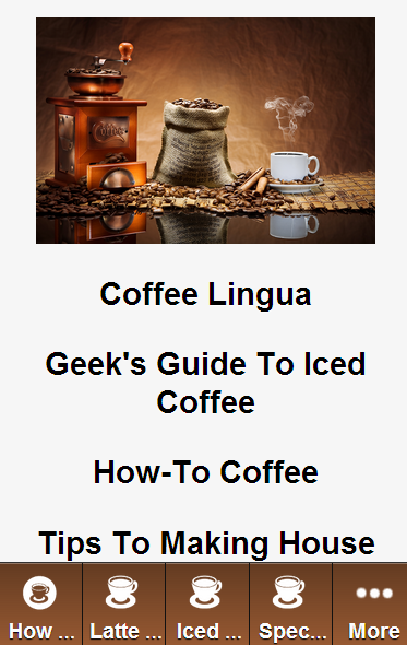 Gourmet Coffee Drink Recipes Screen 2