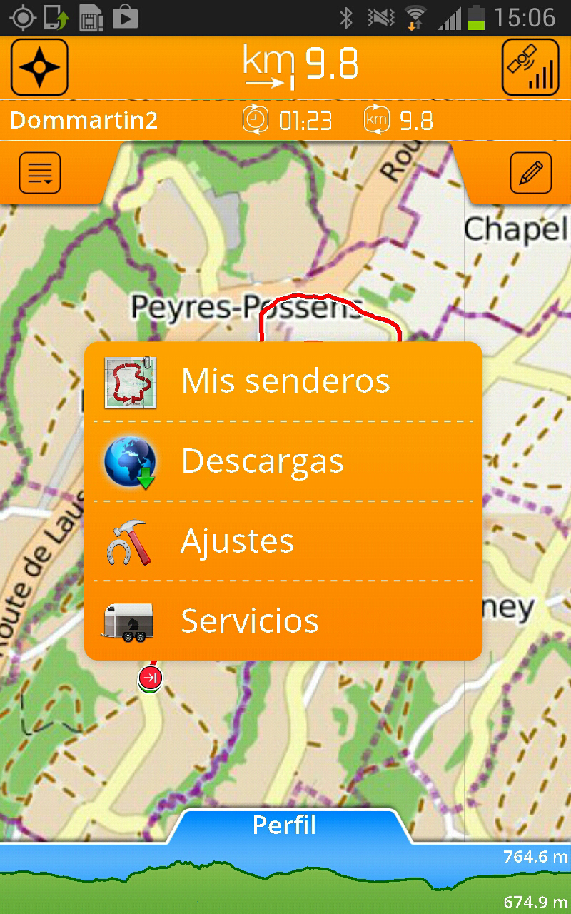 Android application Horsetrails screenshort