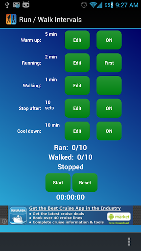 Run Walk Intervals Timer