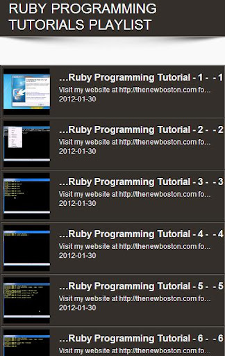 RUBY VIDEO TUTORIAL