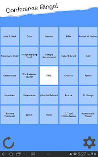 LDS General Conference Bingo