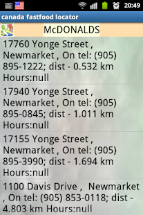 download Canada Fast Food Locator free