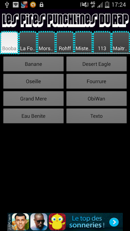 Android application Les Pires Punchlines du Rap screenshort