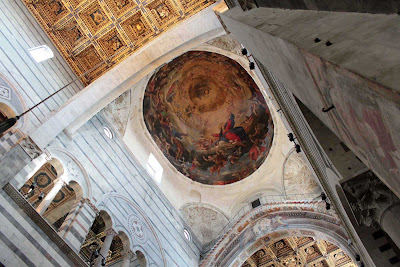 Ceiling detail of the Duomo in Pisa, Italy.