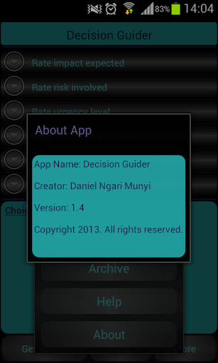 【免費生產應用App】Decision Guider-APP點子