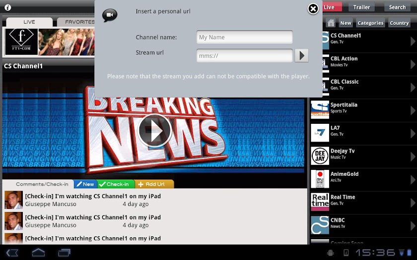CoolStreaming HD TV Screen 2