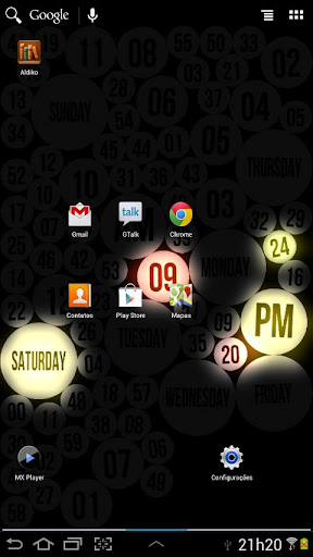 Glow Clock Live Wallpaper