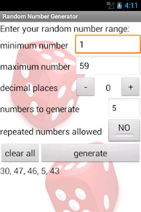 Random Number Generator Screenshots 0