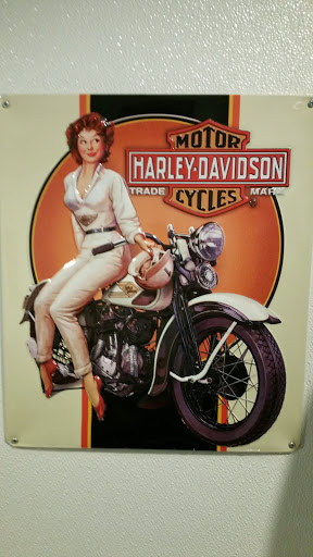 'Red' Harley Davidson Mural. 