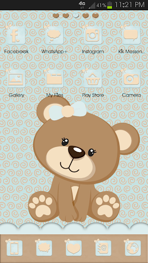 Go Launcher Teddy Bear Teal