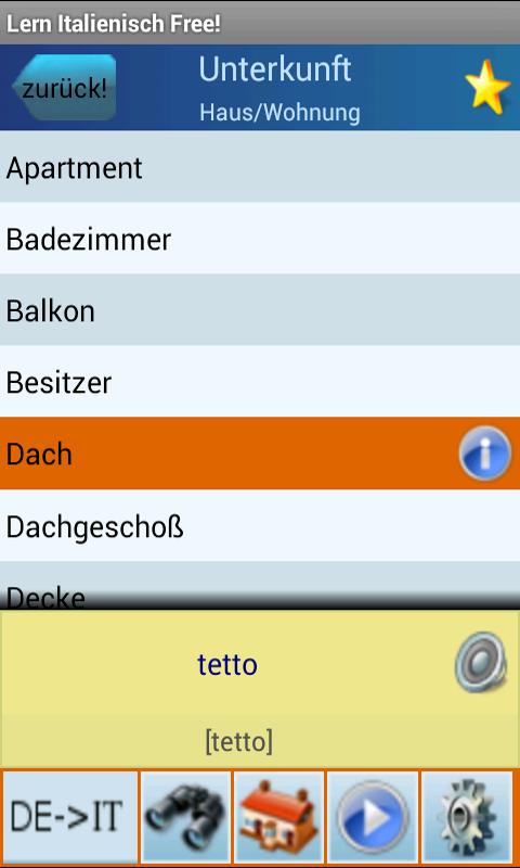 Italienisch Lernen &amp; Sprechen Screen 2