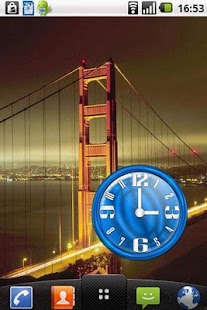 Nice Blue Clock Widget