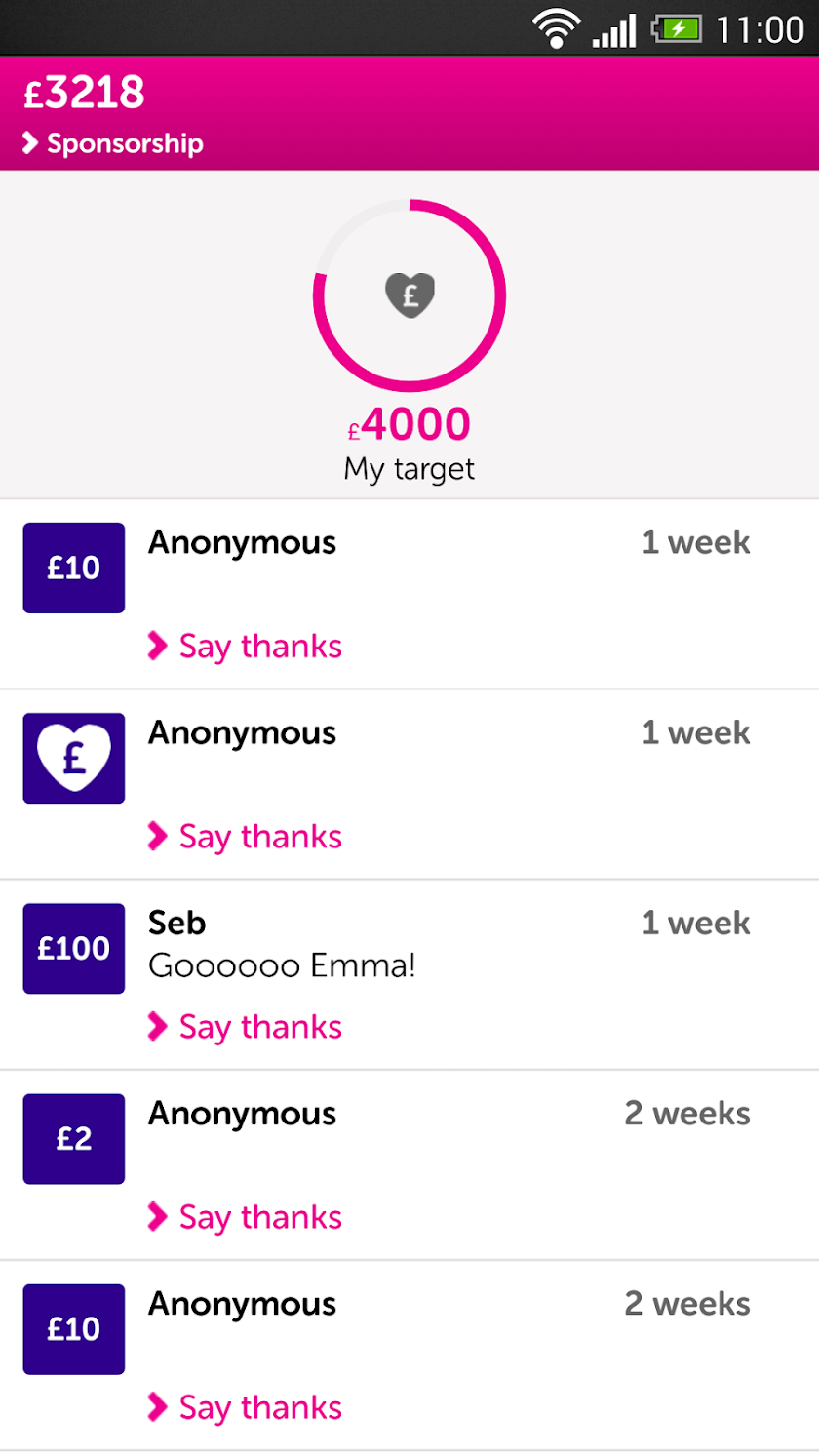 Race for Life Screen 3