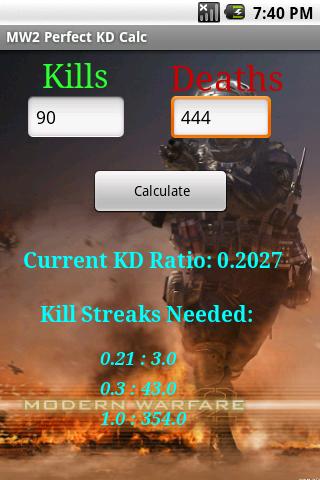 Android application MW2 Calc / Pefect Utility screenshort