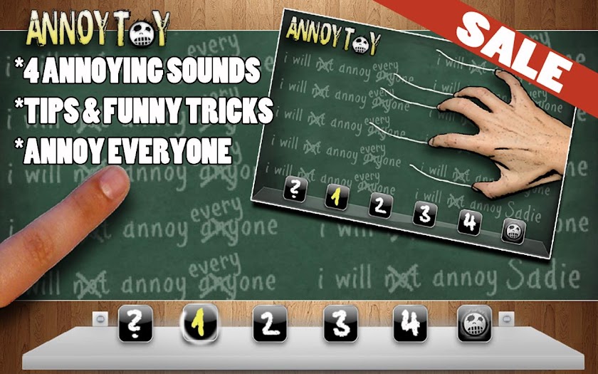 Annoy Toy Chalkboard App Screen 1