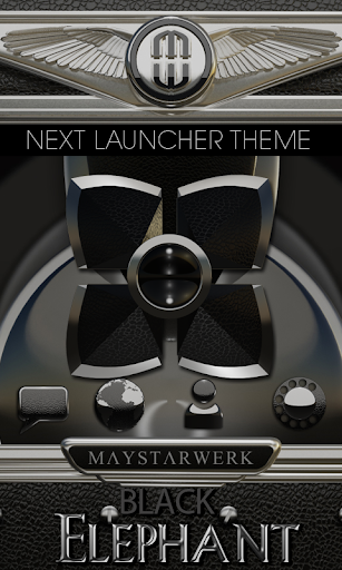 Next Launcher Theme Black Elep