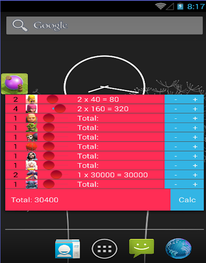 CoC Troop Calculator