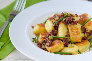 Crispy Potato Gnocchi with Pastrami Ragu