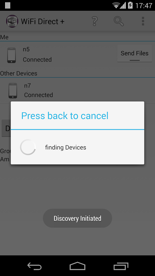 WiFi Direct + Android Apps on Google Play