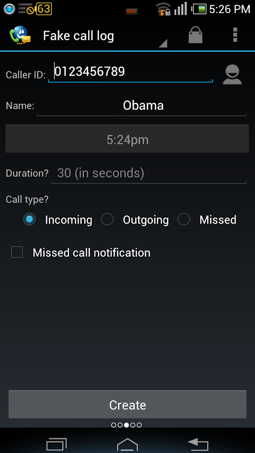 Fake Call & SMS & Call Logs - screenshot