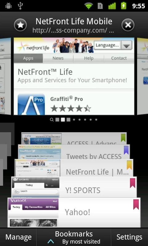 NetFront Life Browser - screenshot
