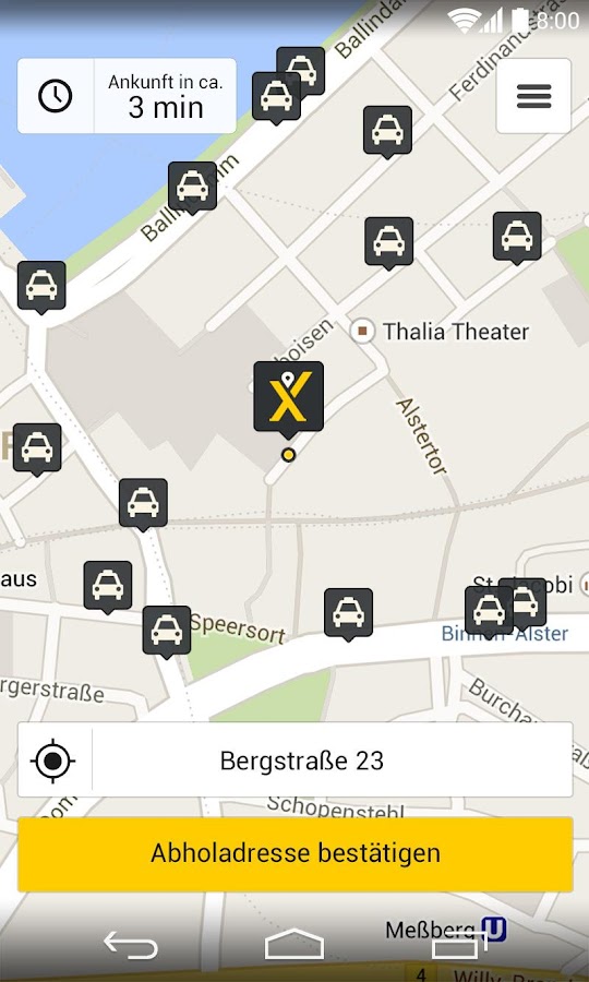 mytaxi – Die Taxi App – Screenshot