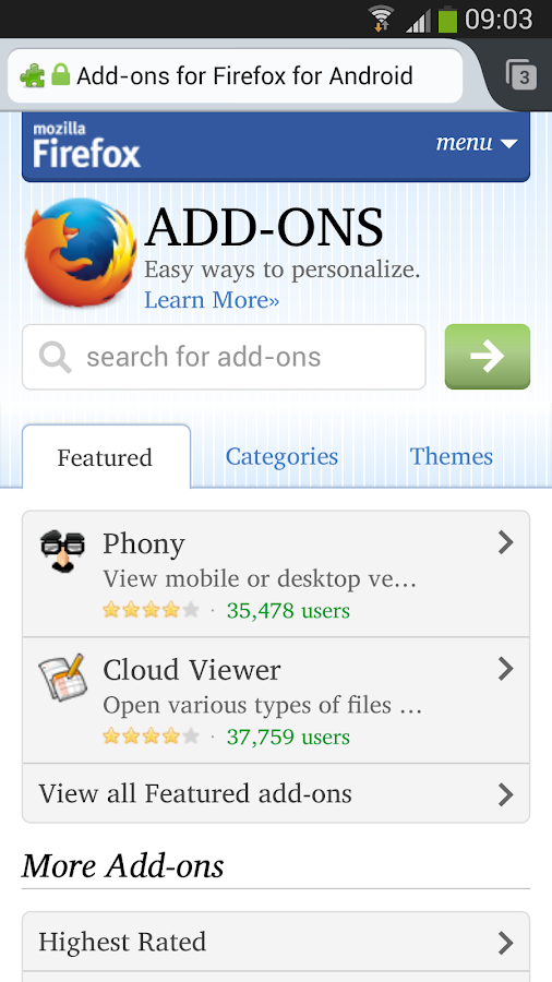 Firefox Browser for Android - screenshot