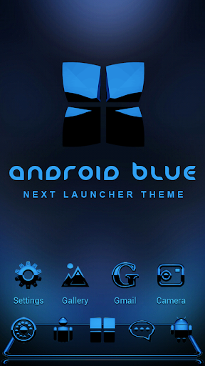 Next Launcher Theme A. Blue