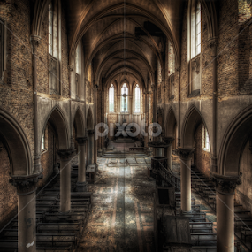 Church of the Blue Christ by Frank Quax - Buildings & Architecture Decaying & Abandoned