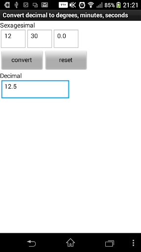 GPS deg min sec to decimal