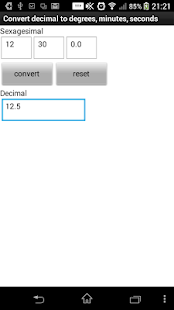 GPS deg min sec to decimal Screenshots 0