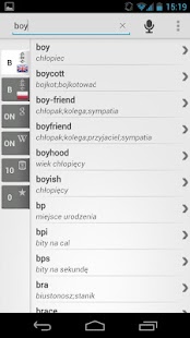 Dictionary Polish English - náhled