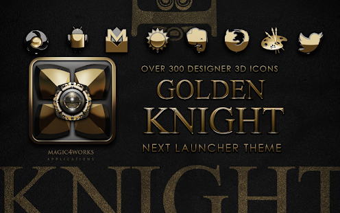 Next Launcher Theme Gold K