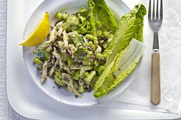 Vitality chicken salad with avocado dressing