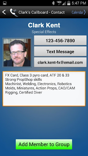 Clark's Callboard
