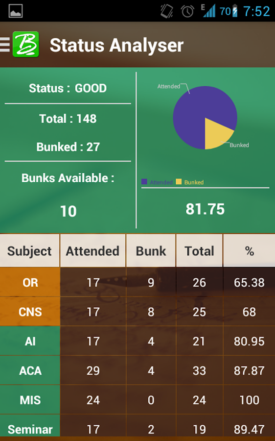    BunkMaster Free for Attendance- screenshot  