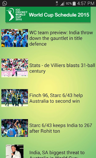 【免費運動App】Cricket World Cup 2015 - Live!-APP點子