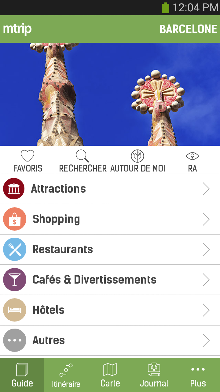 Android application Barcelona Travel Guide – mTrip screenshort