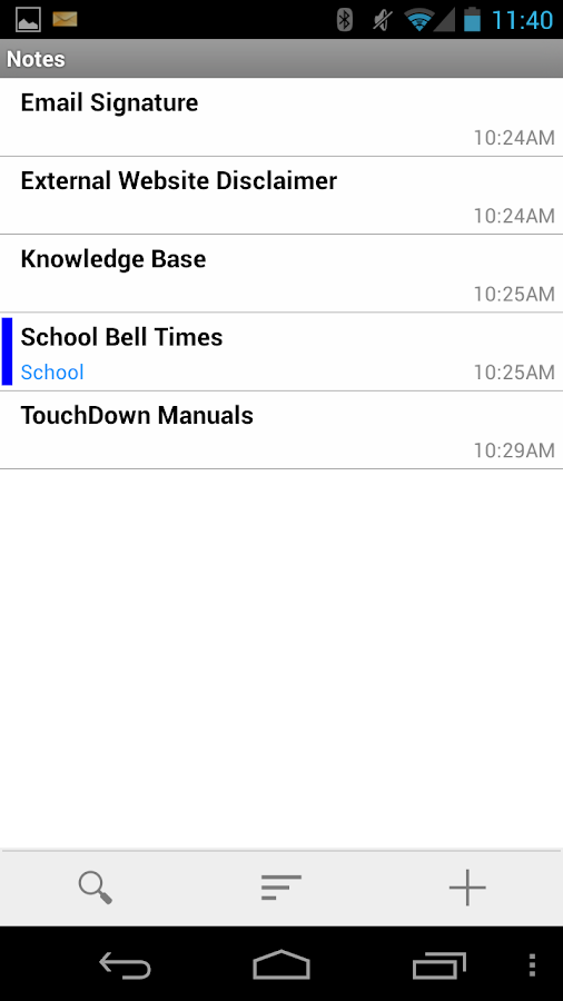 TouchDown for Smartphones - screenshot