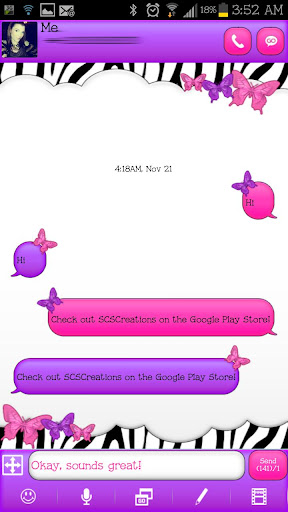 【免費個人化App】GO SMS - Butterfly Cuties 5-APP點子