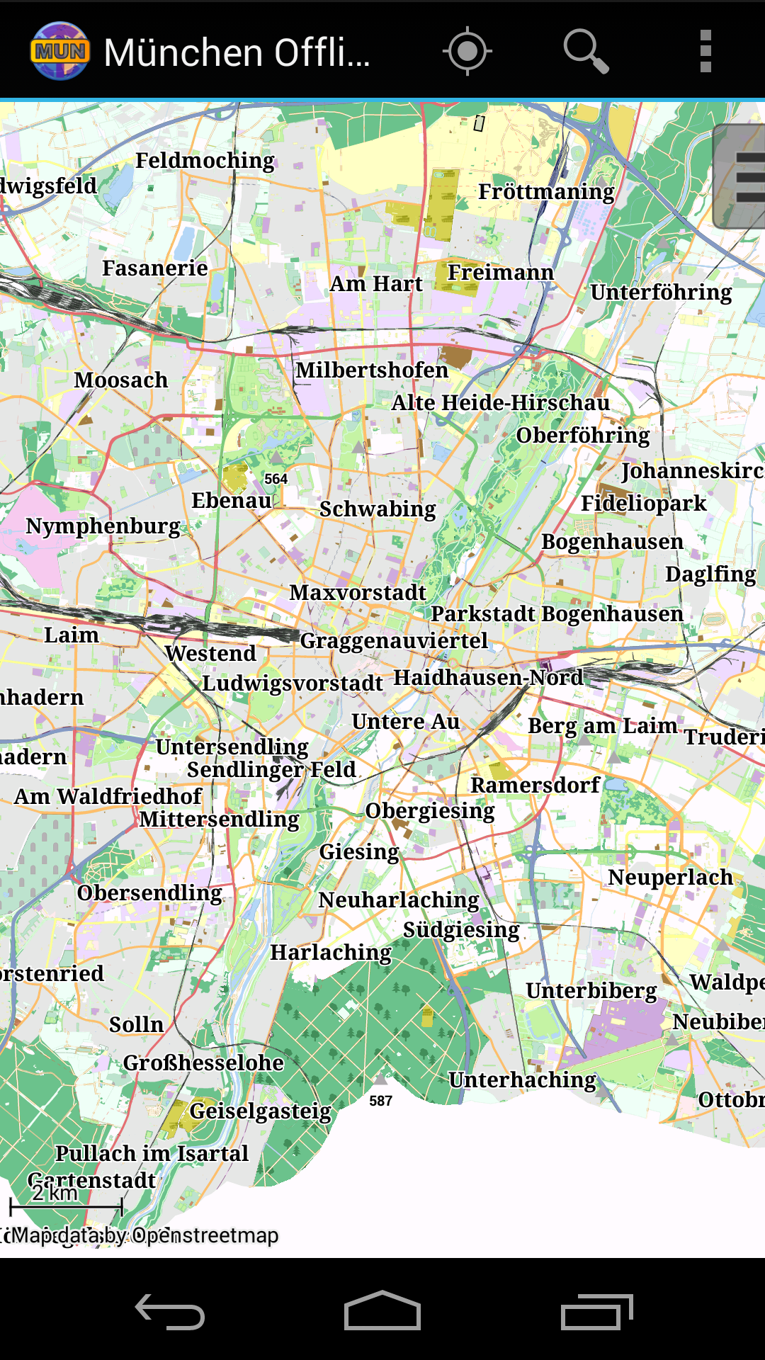 Android application Munich Offline City Map screenshort