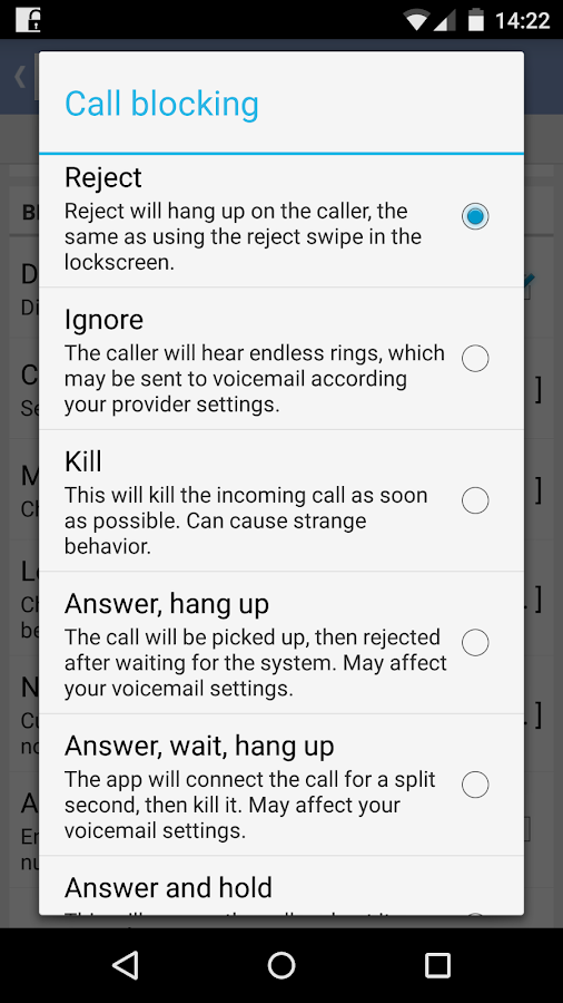    Root Call Blocker Pro- screenshot  