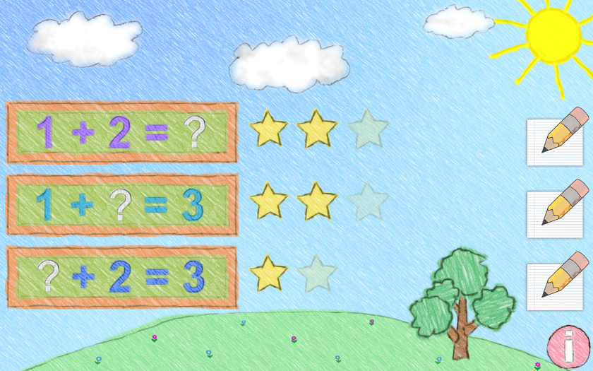 Adding up to 10 in German Screen 1