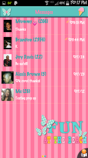 Summer Daze Go SMS Pro Theme