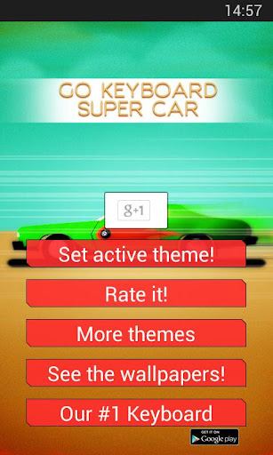 GO Keyboard Super Car