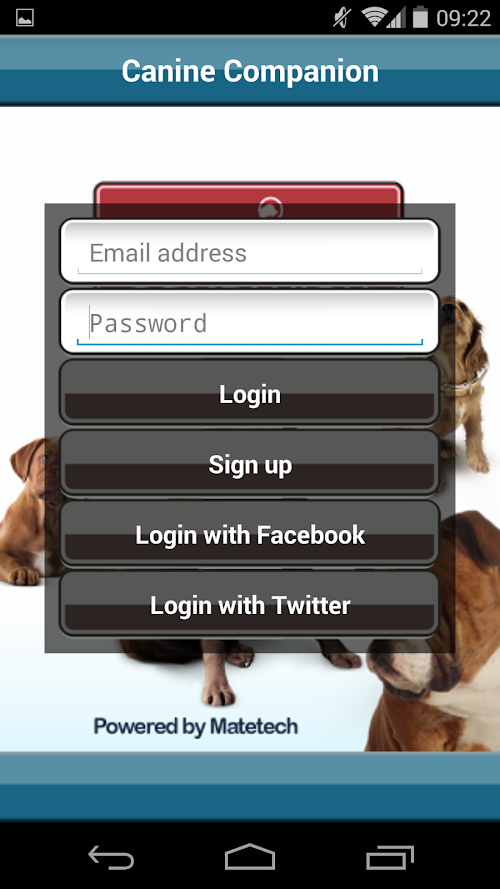 Android application Canine Companion screenshort