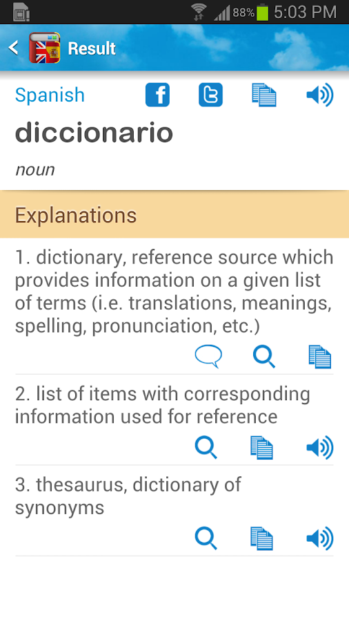 Spanish English Dictionary Android Apps on Google Play