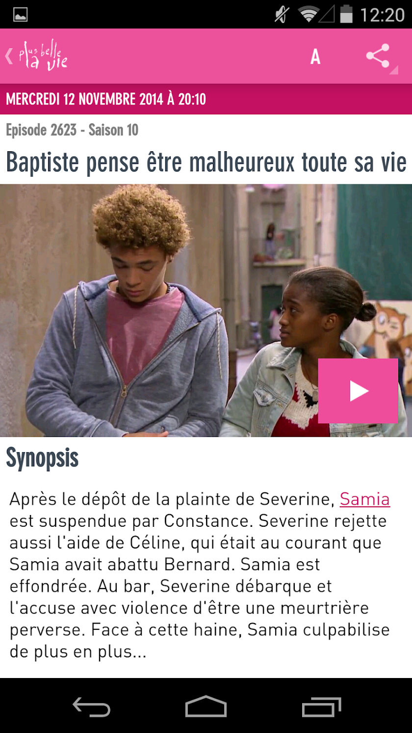 Plus Belle La Vie Screen 3
